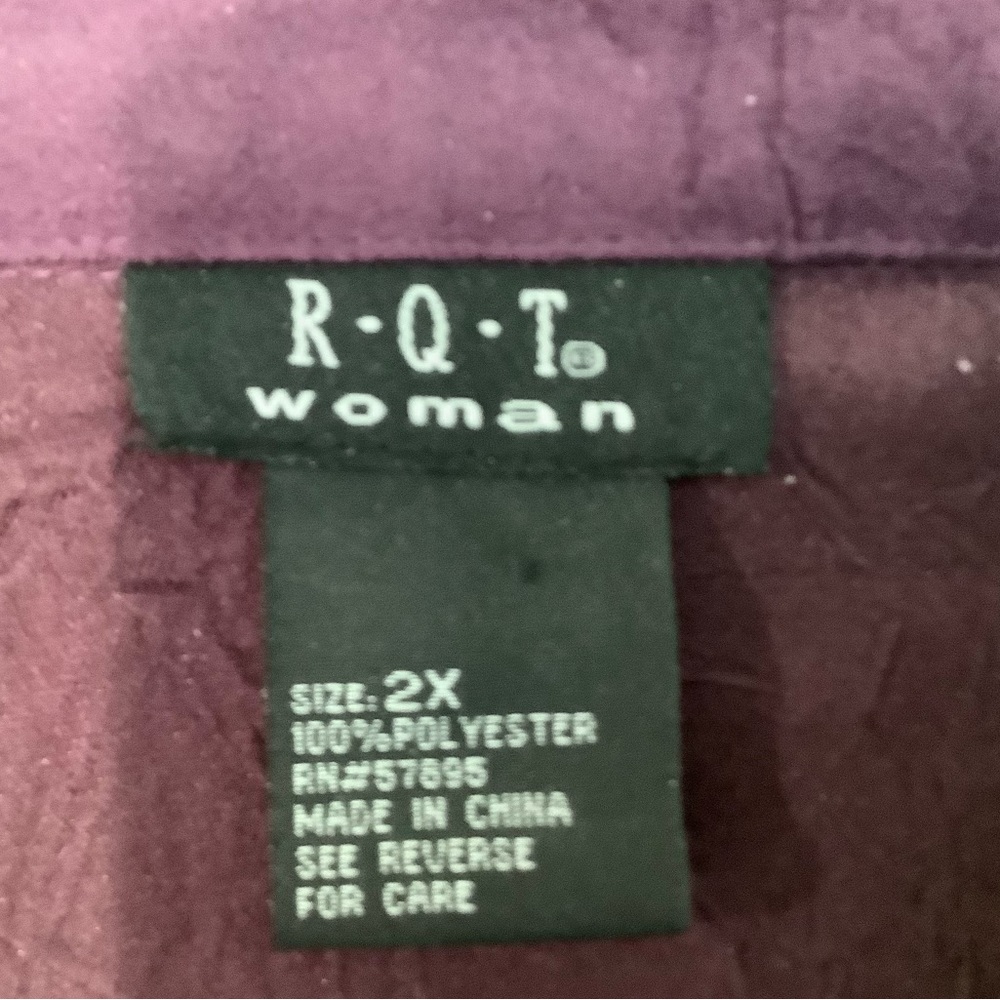 R.Q.T. Woman Crinkle Velour Blazer Raspberry Color Size - 2X - Picture 2 of 9